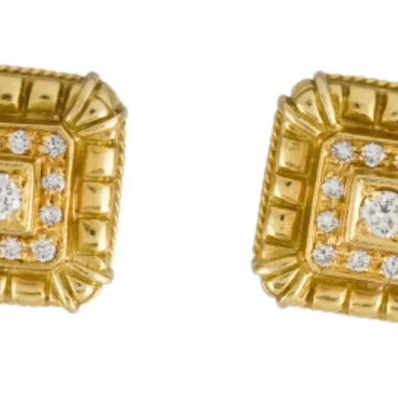 PENNY PREVILLE 18K Diamond Earclips w/ valuation report - Picture 4 of 5